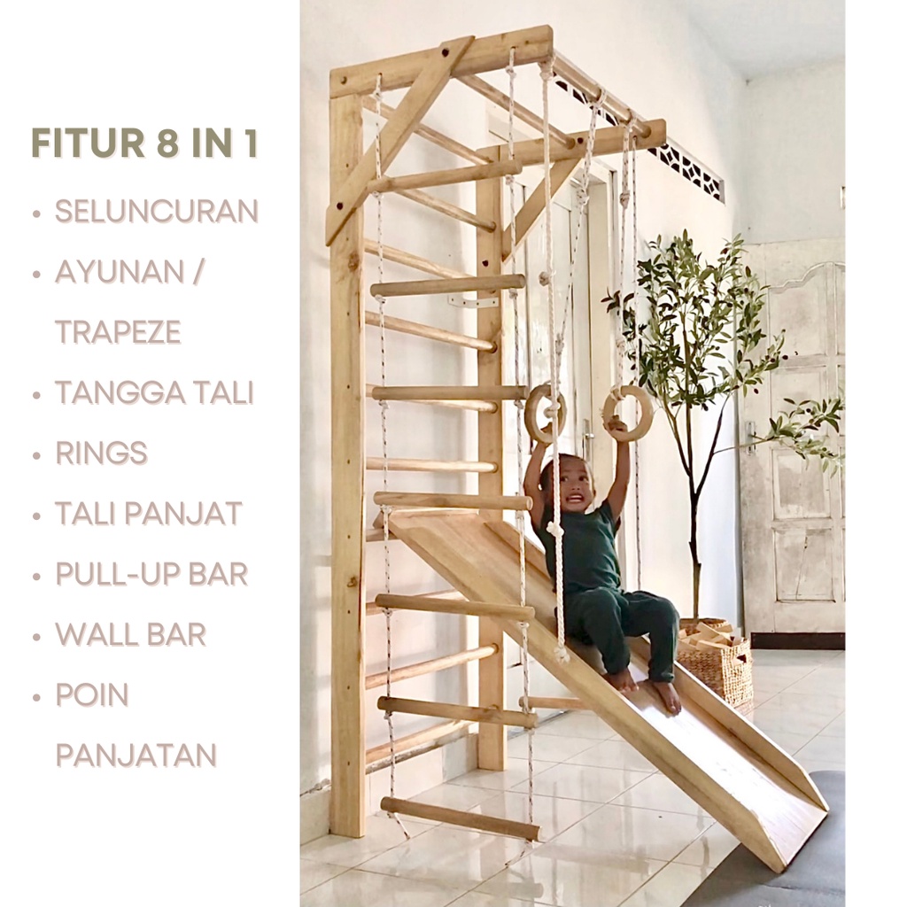 BRAKIASI READY STOCK | Perosotan dan ayunan | Playground indoor anak | Climbing anak | Seluncuran an