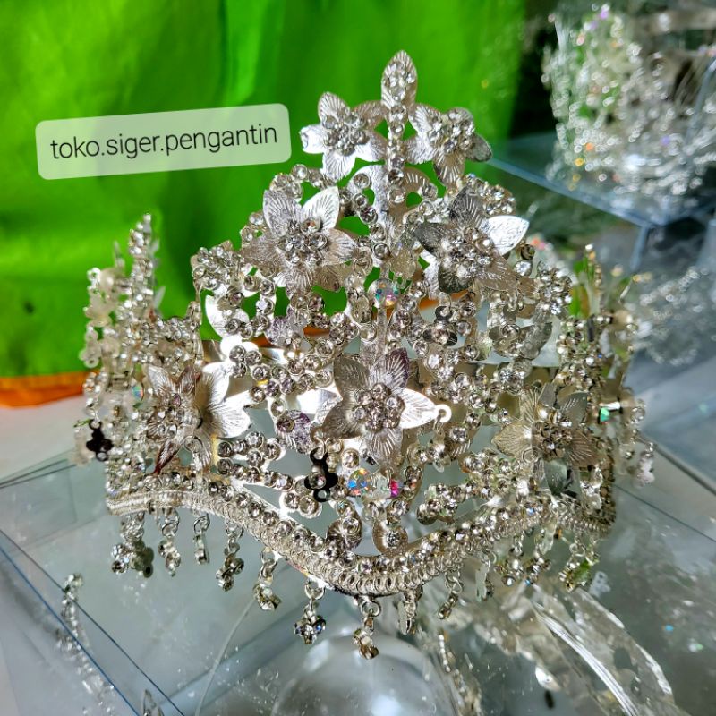 Siger Melati Citra Kirana Ciki Aksesoris Set Mahkota Pengantin Sunda Jawa Silver Gold Murah