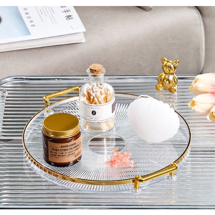 Tray transparan / nampan transparan / luxury tray / dekorasi tray