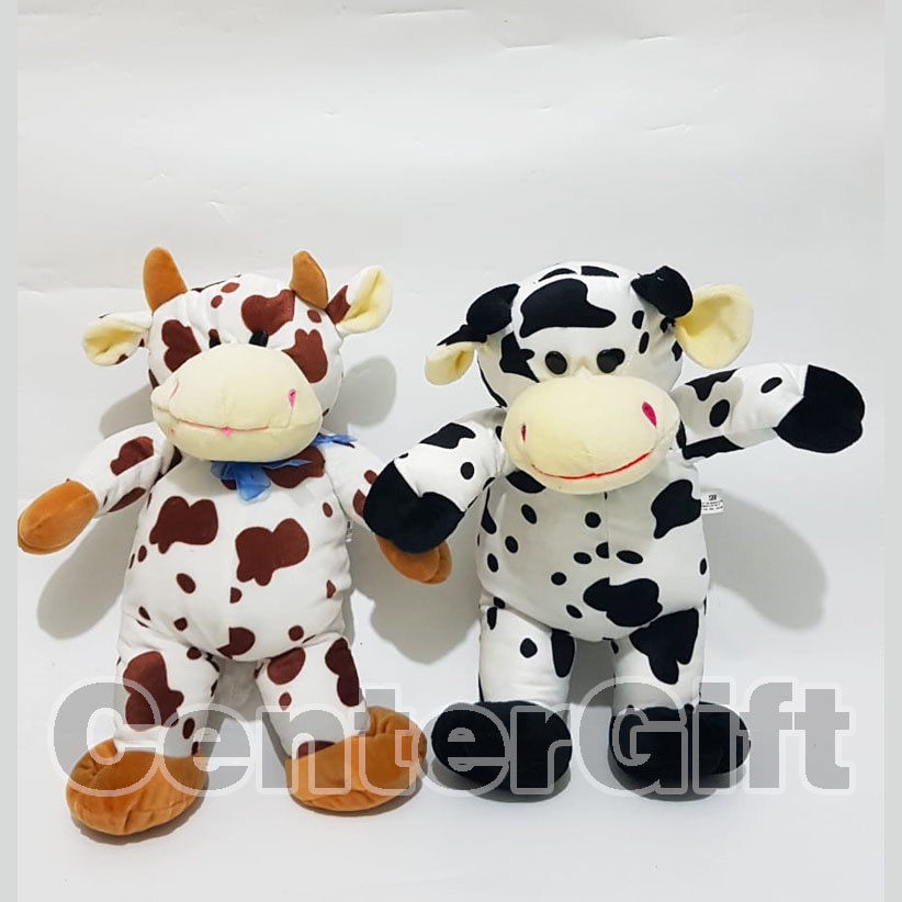 Boneka Sapi Berdiri Lucu Bahan Yelvo Halus Tinggi 50CM SNI