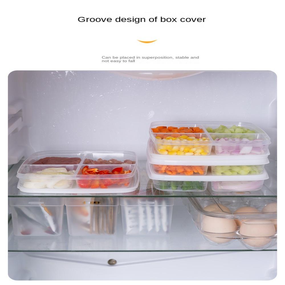 Preva Kotak Penyimpanan Food Preparation 4kisi Crisper Sayur Buah Kotak Piring Kulkas Freezer Organizer