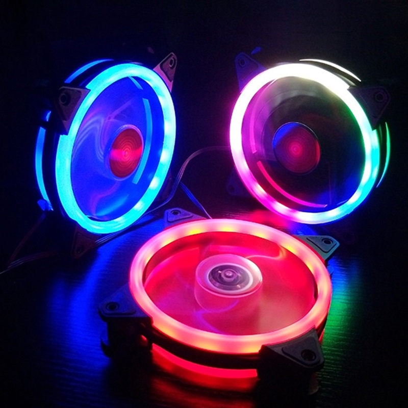 Bt 120mm CPU Cooling Fan Silent LED Aperture Komputer Untuk Case Radiator Untuk Desktop