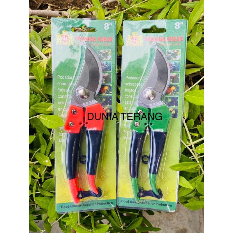 Gunting Dahan GLX Tiger 8&quot; - Stick Ranting Bunga Tanaman Kebun Pruning Shear GALAXY 8 in