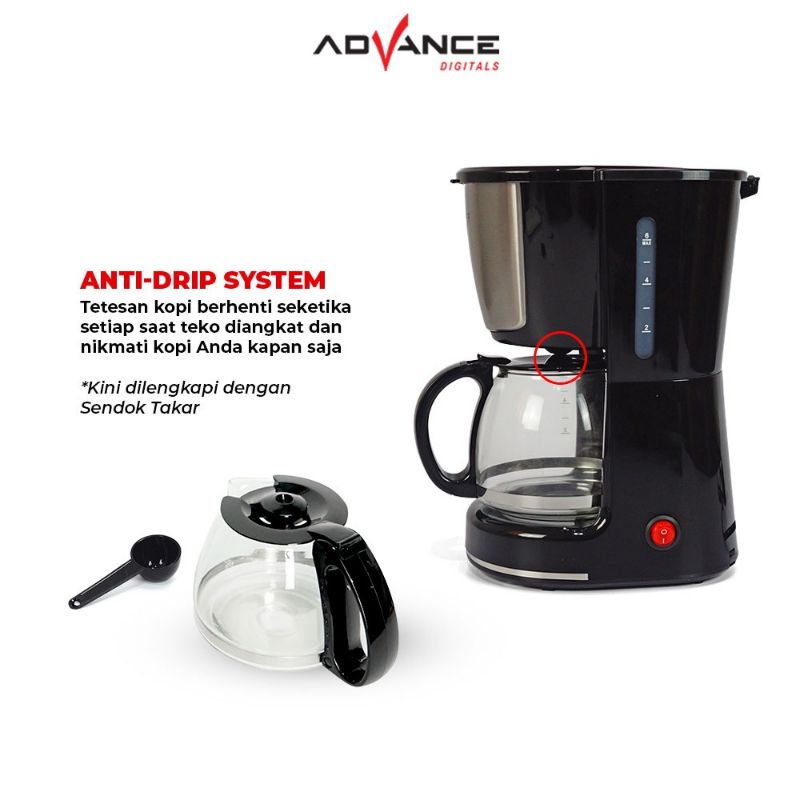 COFFEE MAKER / Mesin pembuat Kopi ADVANCE CM-208A 0.6 L