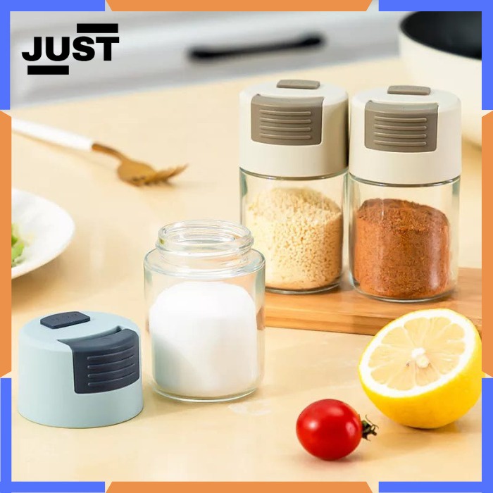 TOPLES BUMBU DAPUR BOTOL WADAH TEMPAT GARAM DAN BUMBU DAPUR KACA SET UNIK PERLENGKAPAN MASAK DAPUR S