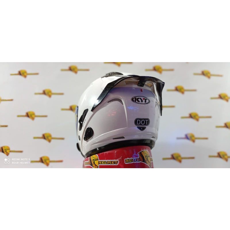 HELM KYT GALAXY FLAT R SOLID WHITE/PAKET GANTENG 100% ORIGINAL SNI-DOT-5