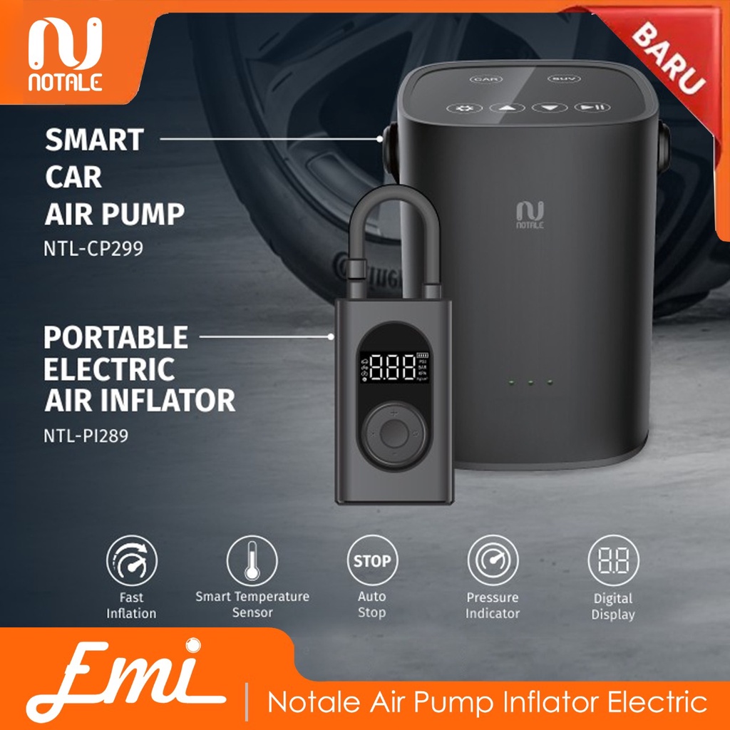 Notale Air Pump Inflator Electric Pompa Ban Mobil Sepeda 150 Psi