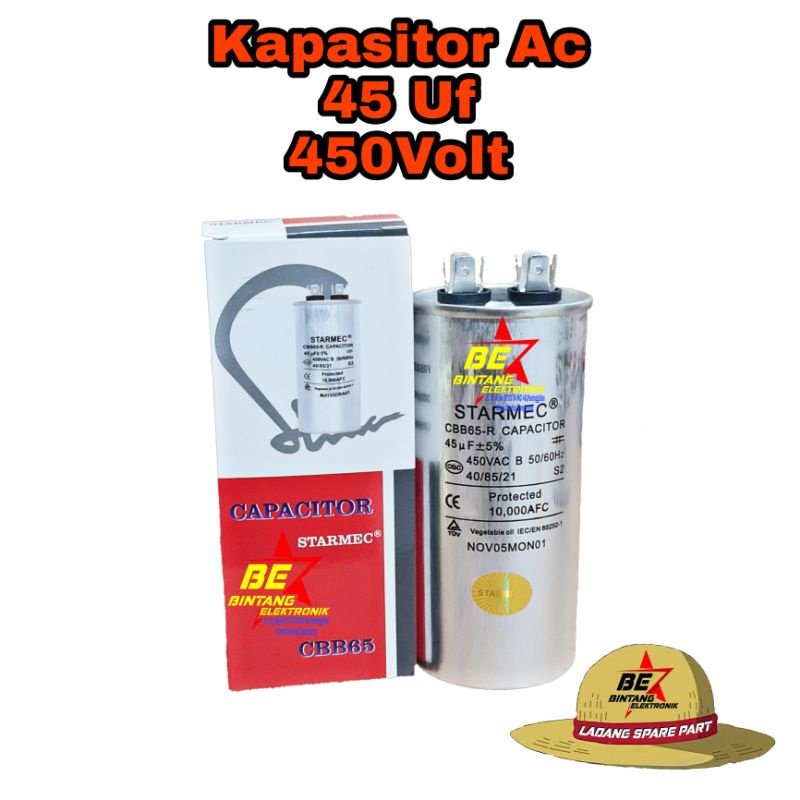 Kapasitor Ac 45 Uf SMC Micro Capasitor Ac 45uf 450 Volt Mikro Farad