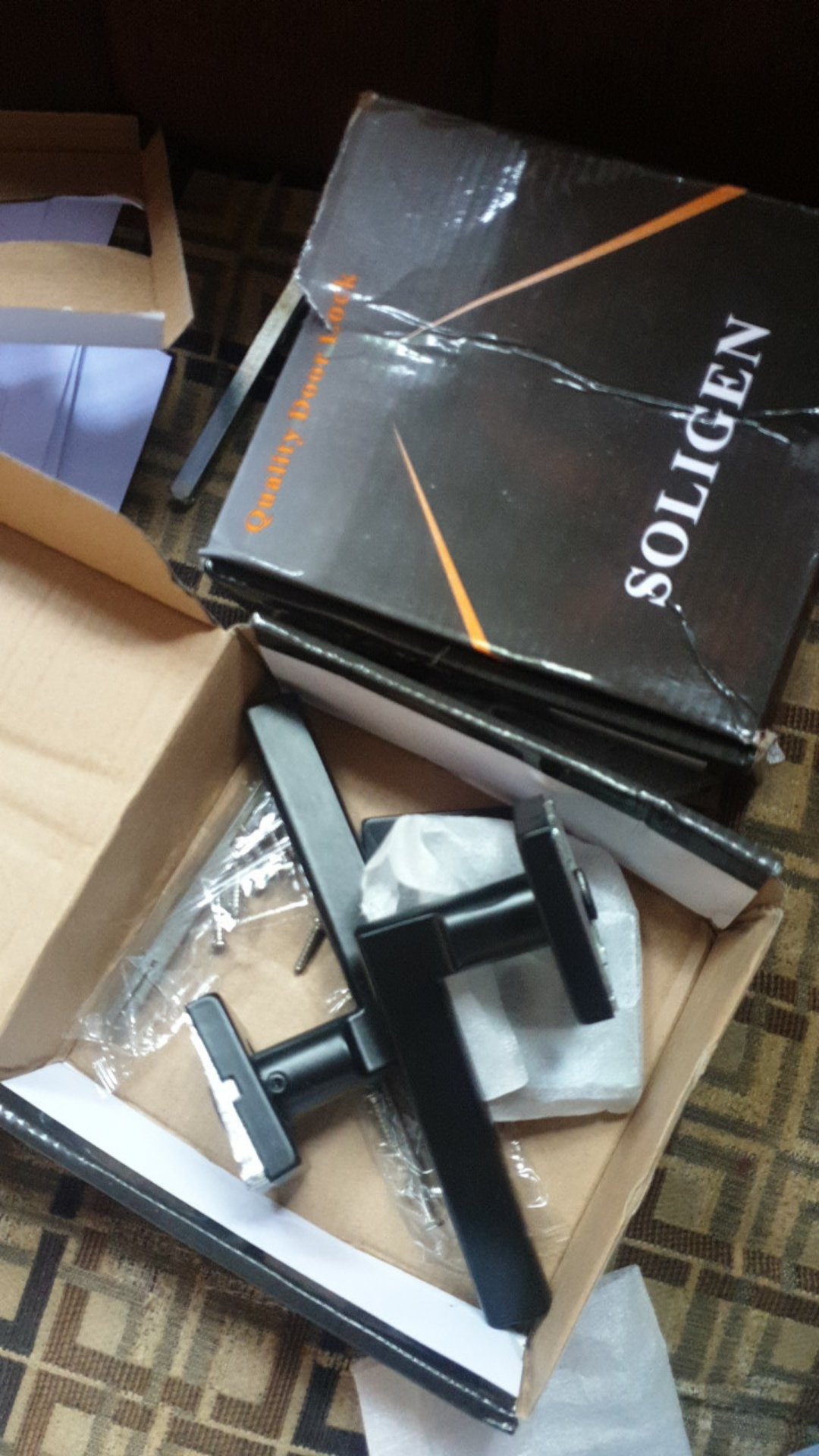 Soligen Kunci Pintu Rumah Slot Kamar Gagang Stainless