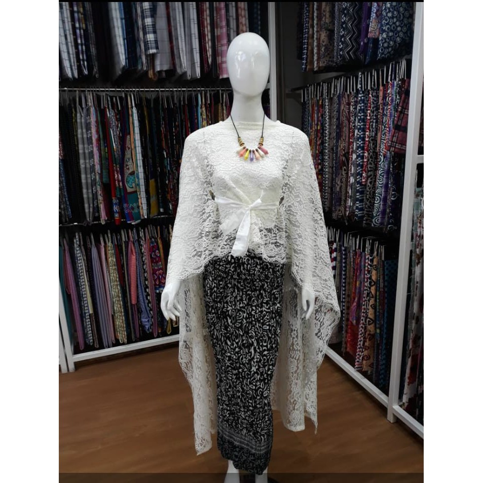 kebaya brukat cape long trendy