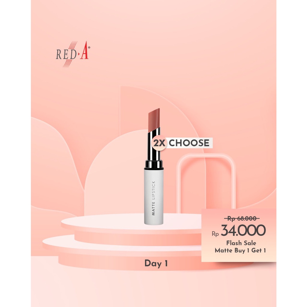 Paket 2 Red-A Matte Lipstick