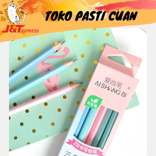 

pensil 2B aishing warna LILAC keperluan sekolah ujian bisa COD fancy lucu sekolah ATK fancy termurah