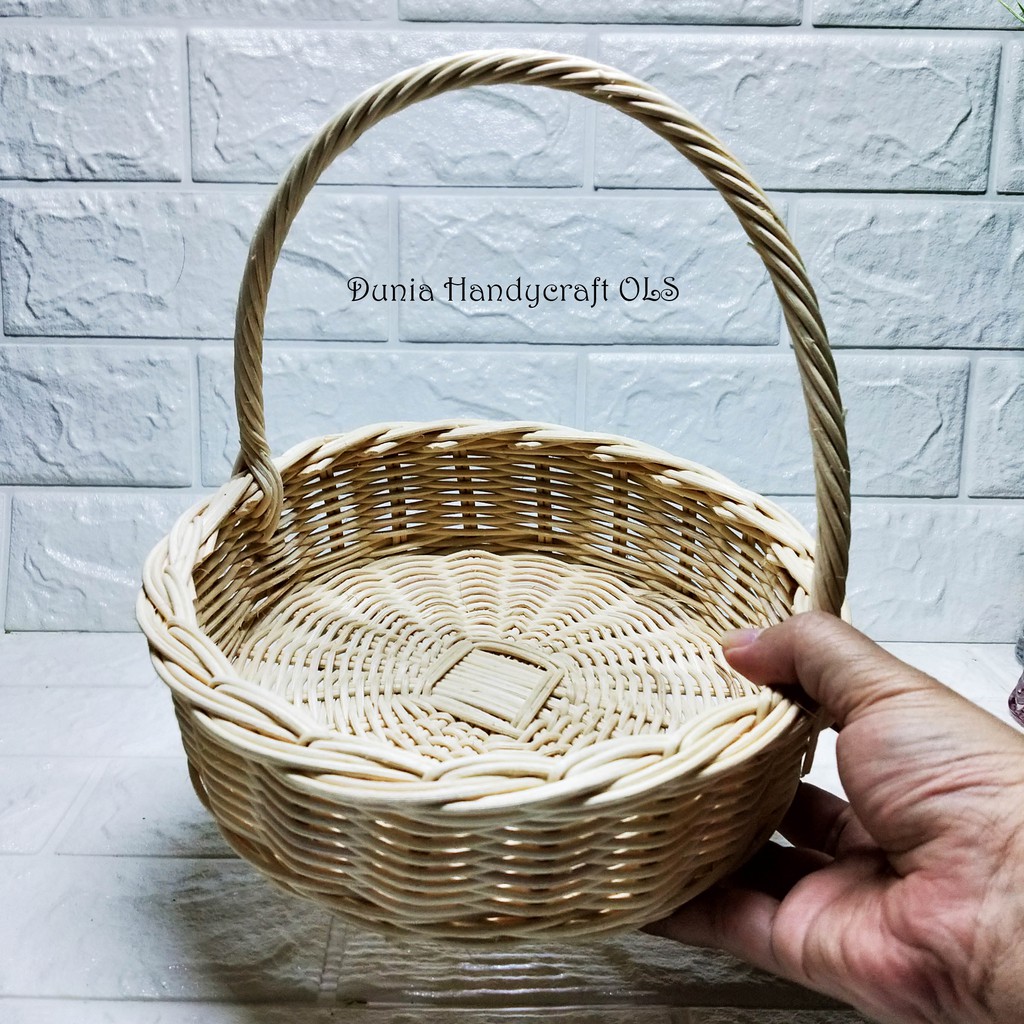 Keranjang rotan bulat 19 cm