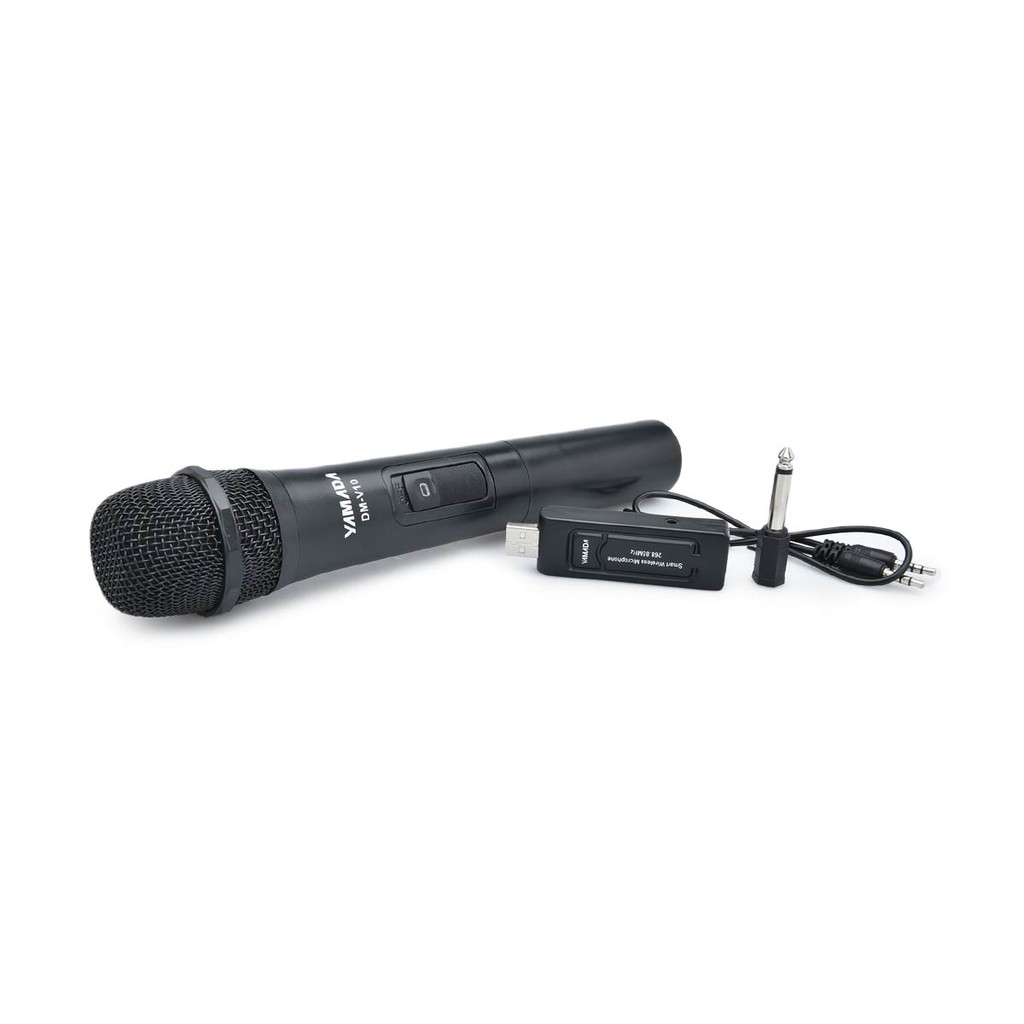 YAMADA DM-V10 Smart Wireless Microphone Mikrofon tanpa Kabel KTV Video Car Karaoke 268.85Hz Original