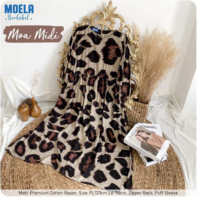 HOTSALE MOA MIDI DRESS RAYON PREMIUM BY MOELA