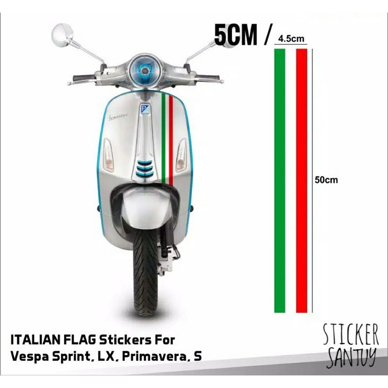 Sticker list motor vespa,stiker list motor vespa,sticker bendera italy,german,prancis,bmw