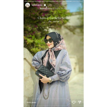 Buttonscarves The chain 2 La bella series Nera