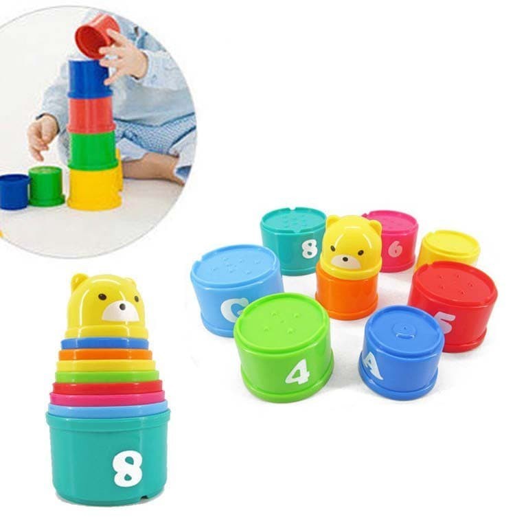 M187 Mainan Edukasi Anak Bayi Cangkir Susun Tower Stacking Cup Puzzle (MBS)