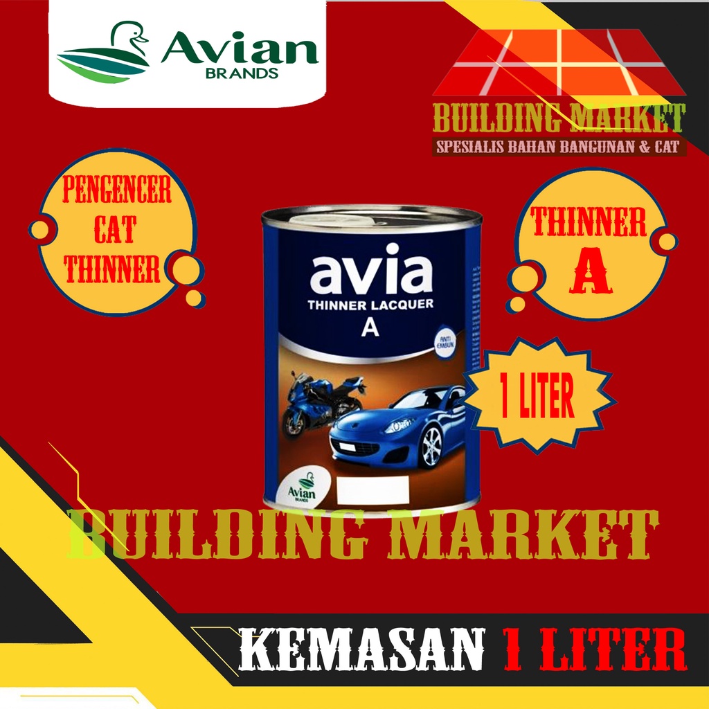 PENGENCER CAT BESI KAYU DUCO TINER THINER A AVIAN AVIA 1 LITER