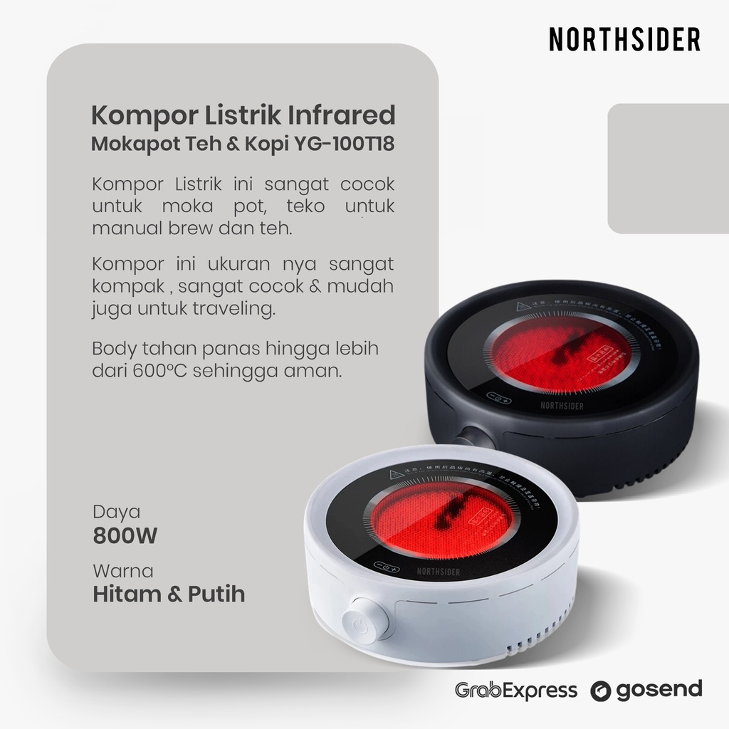 KOMPOR LISTRIK INFRARED COOKER 800W | TEH KOPI MOKA POT MASAK YG100T18