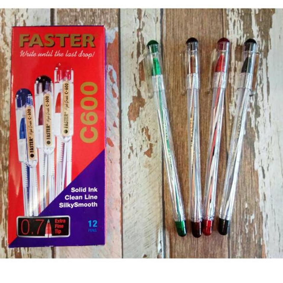 

↽ [DAVIS] Pulpen Faster C600 (12 pcs) ㅟ