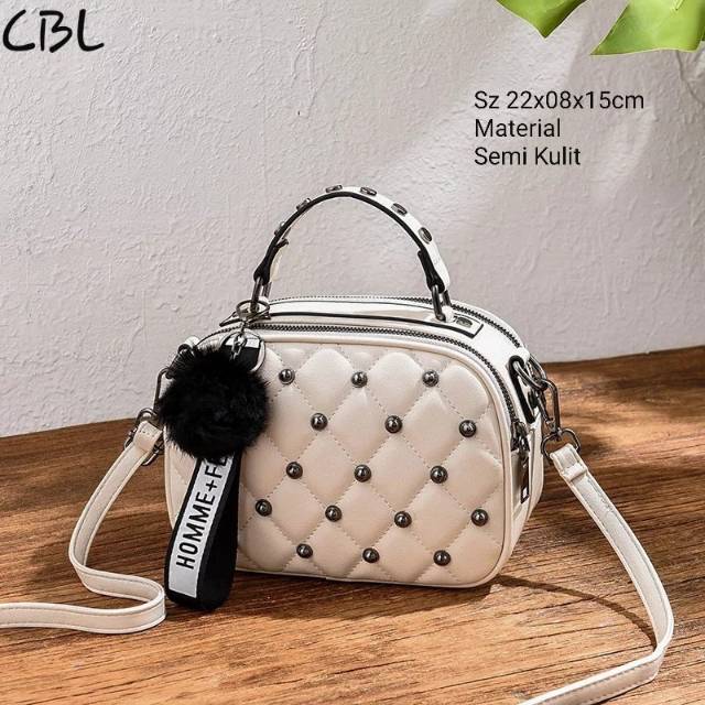 Sling bag cbl stud mewah tas selempang wanita