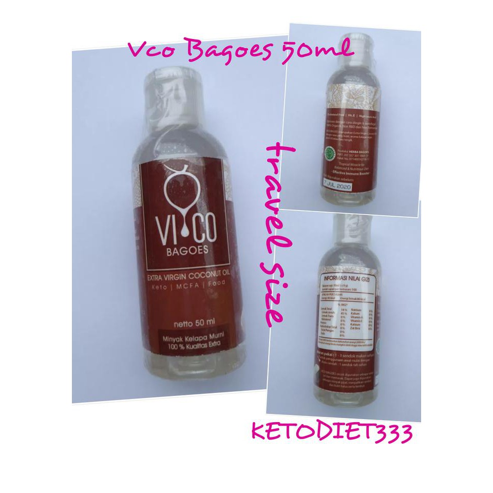 

Ketofriendly Vco Vico Bagoes 50Ml Virgin Coconut Oil