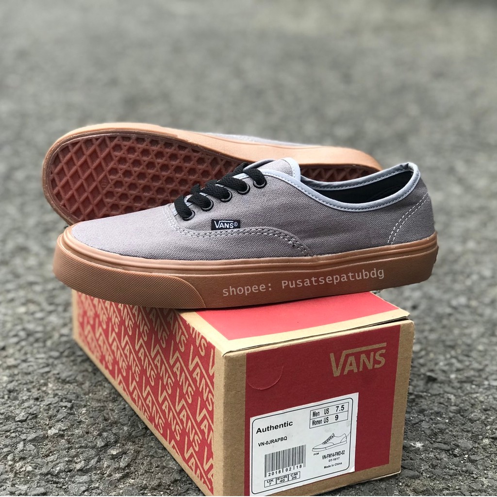 VANS AUTHENTIC GREY GUM COKLAT