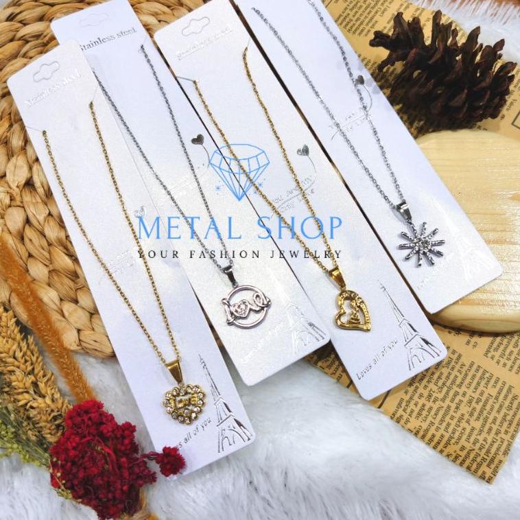 V6D3 Kalung Titanium fashion kalung plus liontin   0HM
