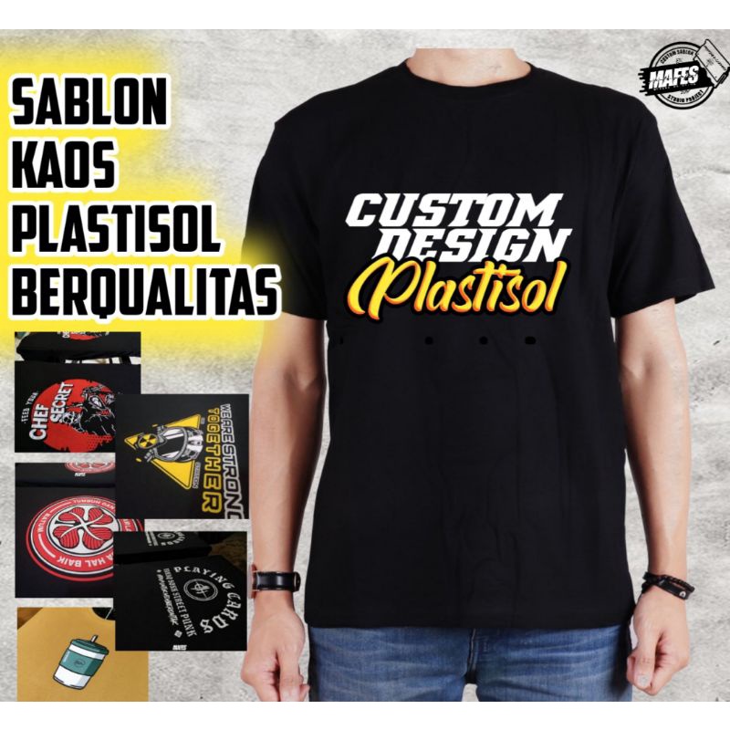 SABLON KAOS PLASTISOL MURAH BERKUALITAS COTTON COMBED 24S