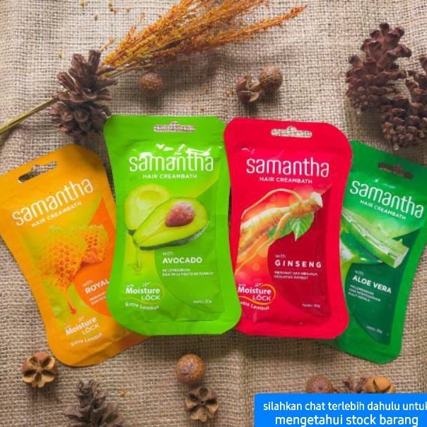 SAMANTHA HAIR MASK 30GR MASKER RAMBUT CREAMBATH SACHET PERAWATAN KEPALA KOSMETIK