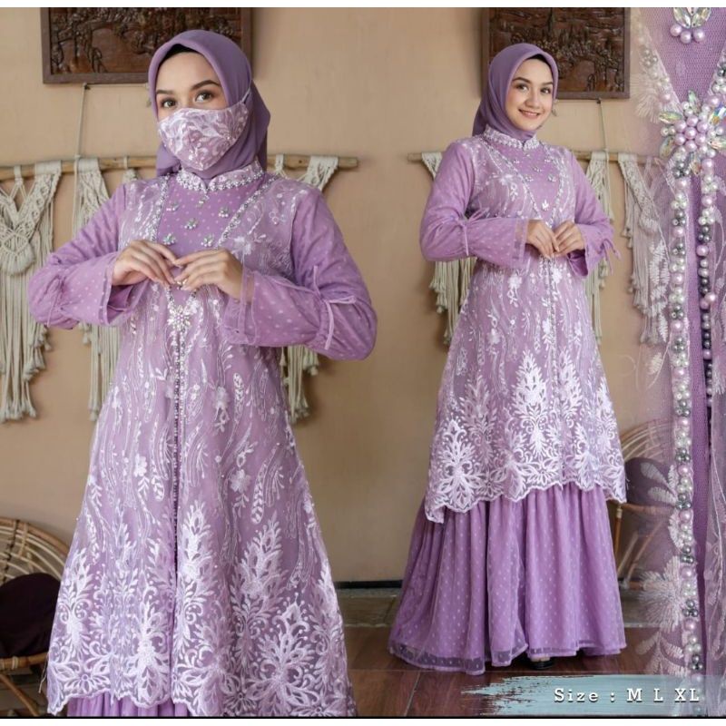 Cod gamis pesta murah//gamis qiranty djm//gamiswisuda//gamis tunangan//gamis pesta