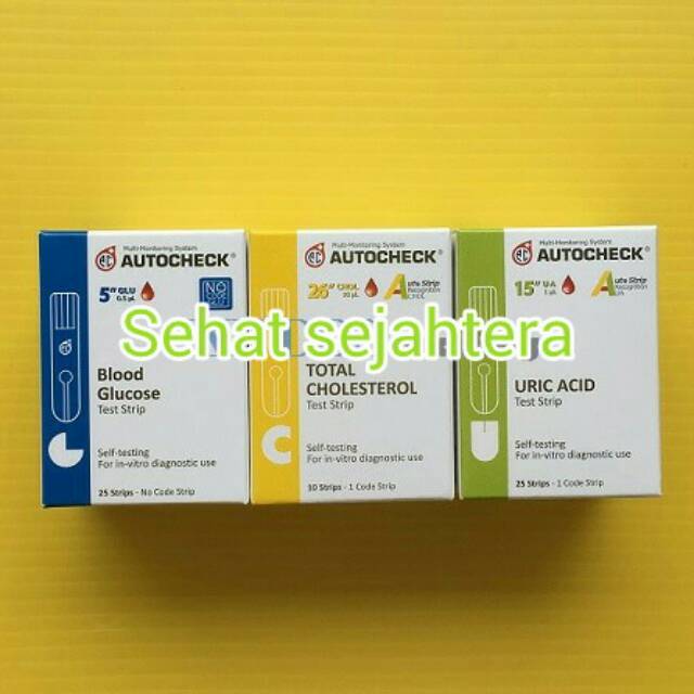 Paket isi ulang strip autocheck kolestrol asam urat gula darah 25-10-25