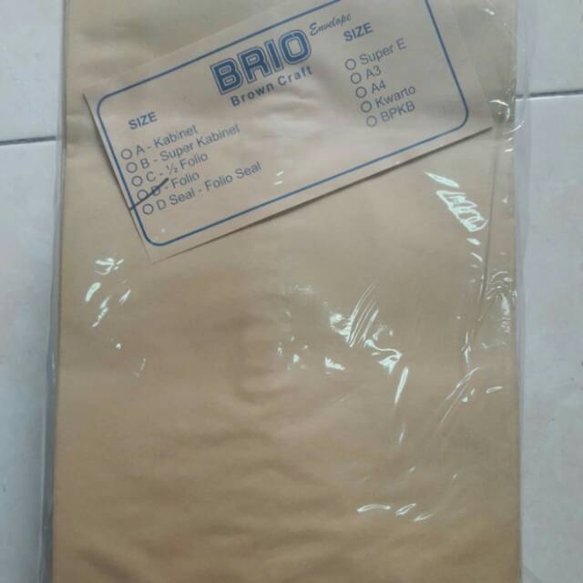 

Amplop Coklat Folio Brio