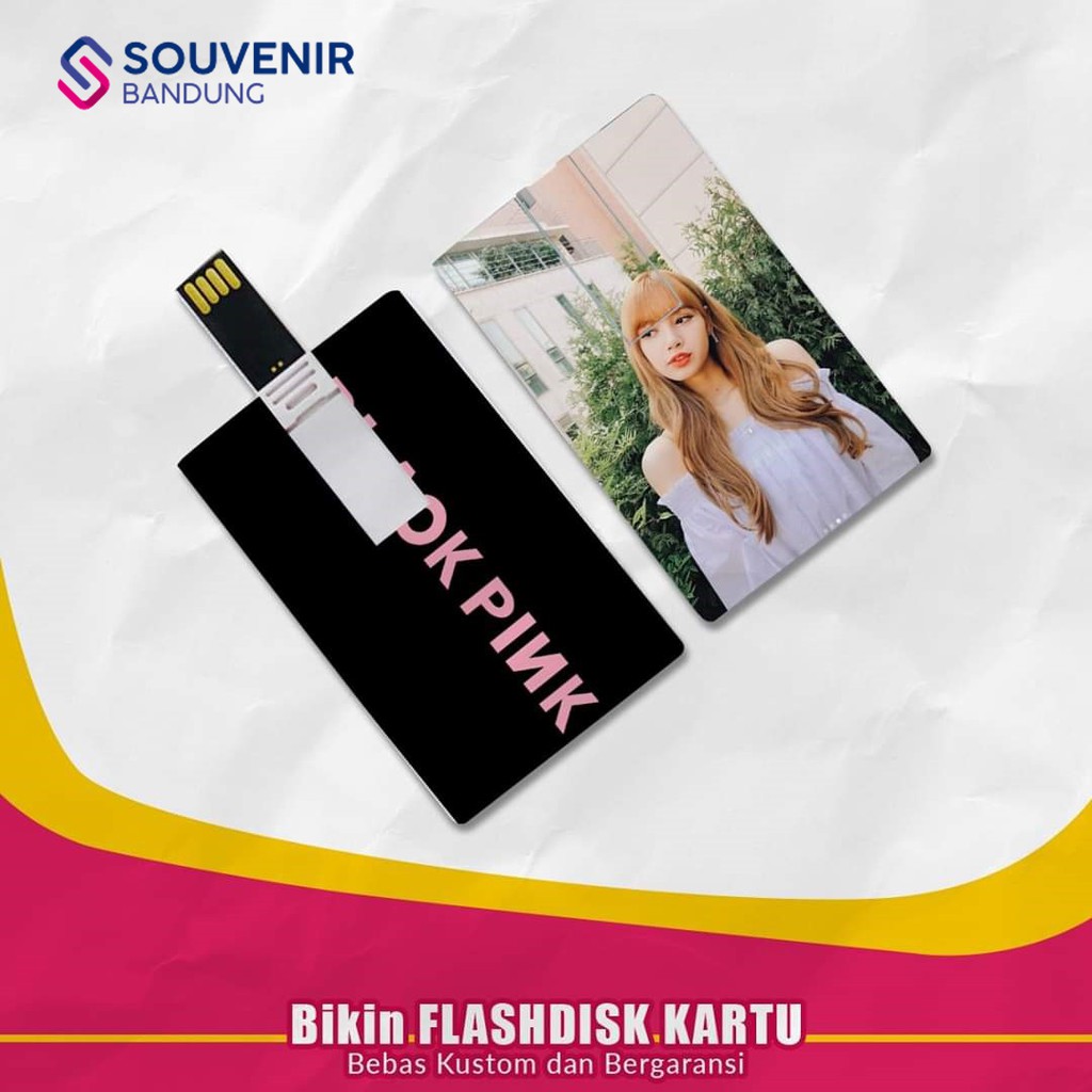 Flashdisk Flash disk kartu card custom desain cetak print uv kado hadiah seminar real kapasitas