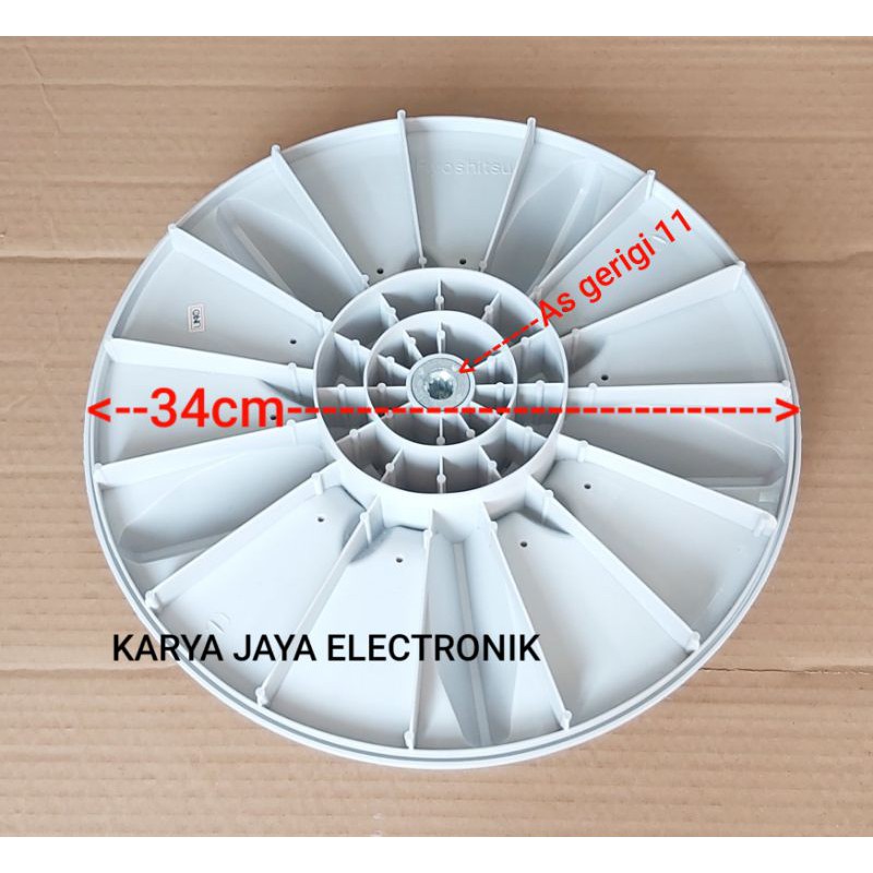 Pulsator mesin cuci polytron Zero matic 1 TABUNG 34cm As gerigi 11 PAW 7511 PAW 7512