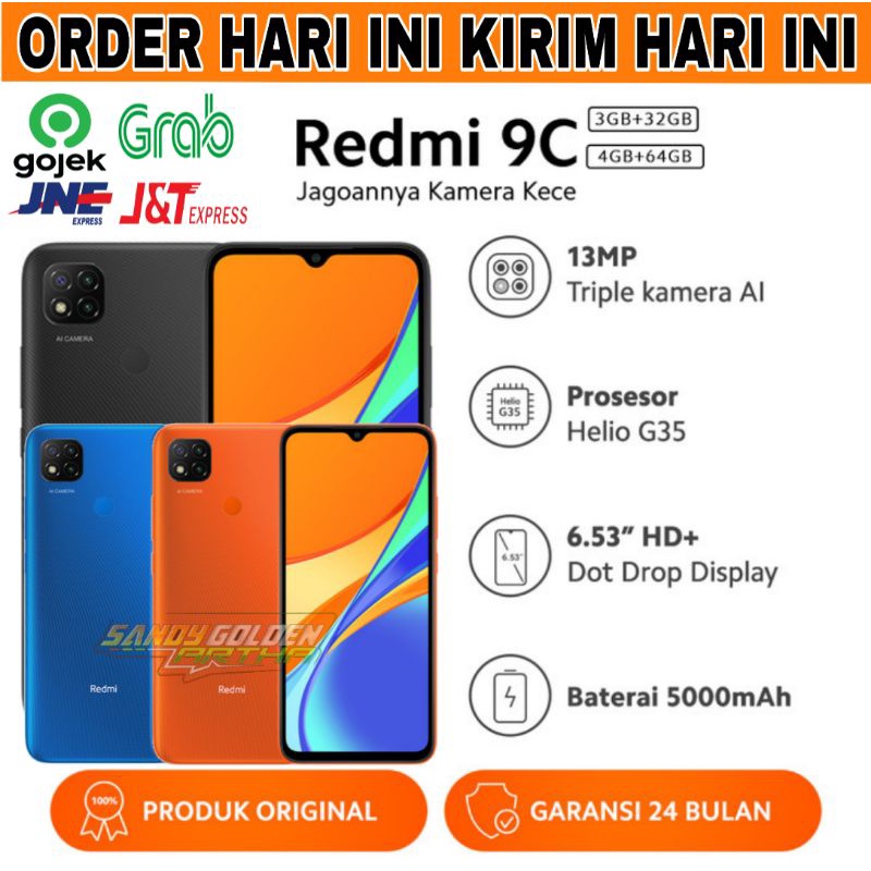 Xiaomi Redmi 9C (3Gb/32Gb) Garansi Resmi TAM 1 Tahun