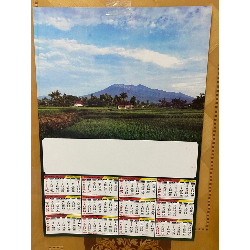 (MANYTHING) 1 psc kalender poster 2022 / kalender tahun baru / kalender murah