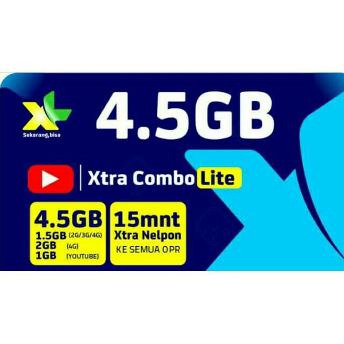 Kartu Perdana XL 4.5 Gb