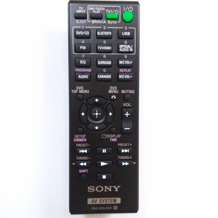 Remot/Remote Sony Dvd Home Theater / Compo Rm-Adu162 Ori/Original #98