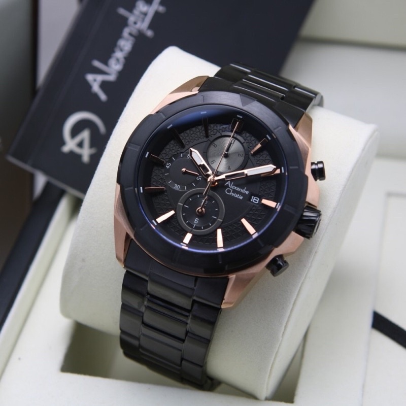 JAM TANGAN ALEXANDRE CHRISTIE AC6596 PRIA / AC 6596 RANTAI / 6596 Ori