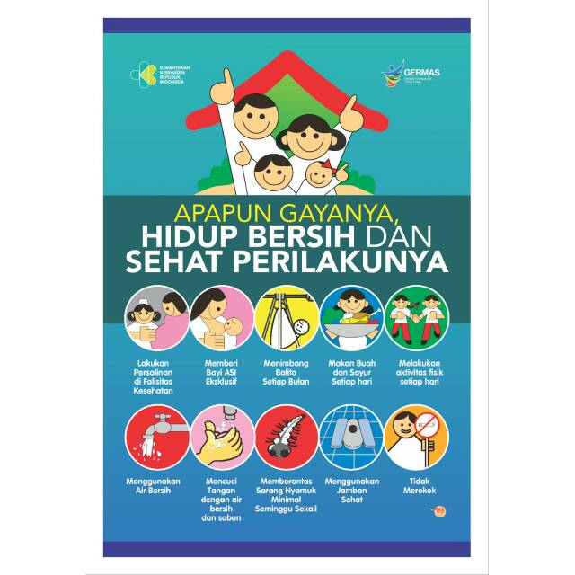 Poster Hidup Bersih Dan Sehat Perilakunya | Shopee Indonesia