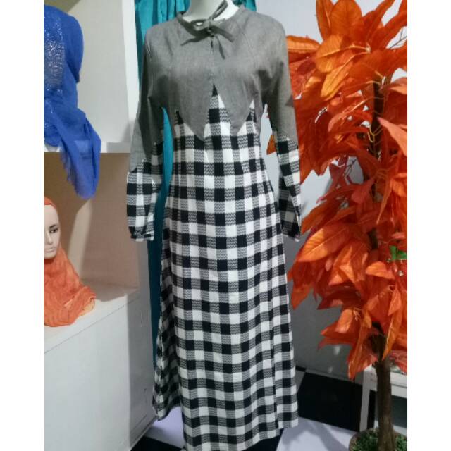 Dress Kotak ori by Extu