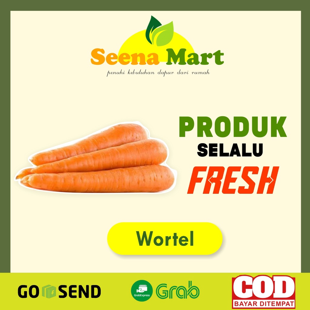 

Sayuran Segar Wortel Lokal Fresh Sayur Mayur Pasar Online 500 Gr