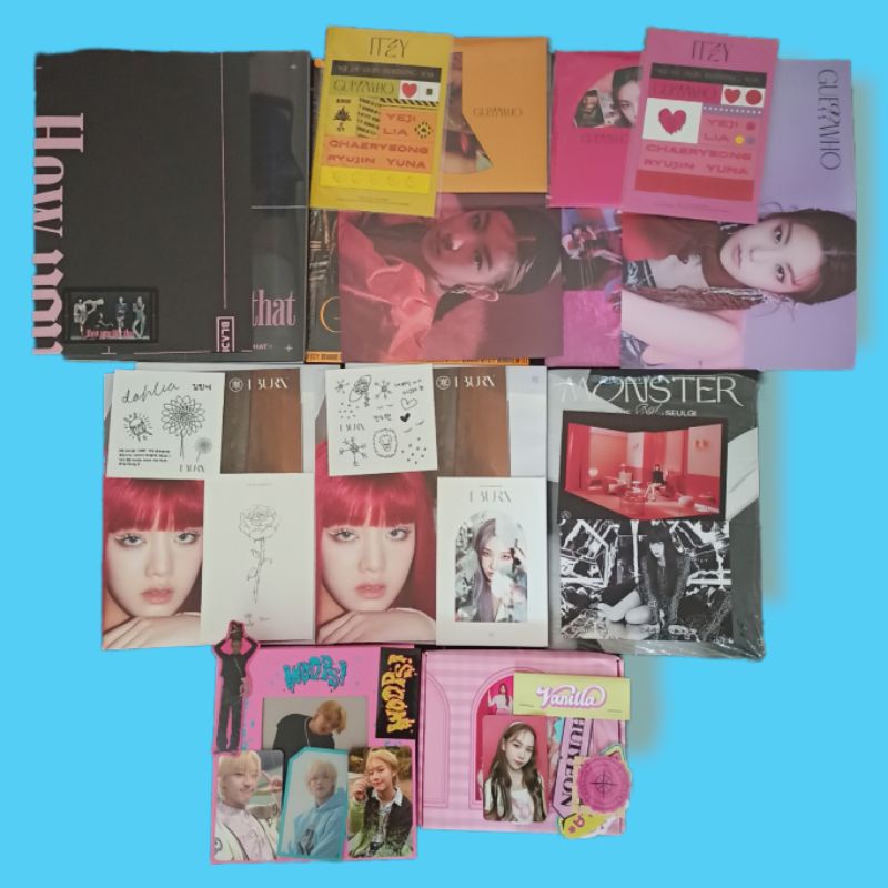 BLACKPINK how you like that ITZY guess who (G)I-DLE Irene &amp; Seulgi monster (G) I-DLE I burn WOODZ woops LIGHTSUM Vanilla album only photocard Murah Underprice