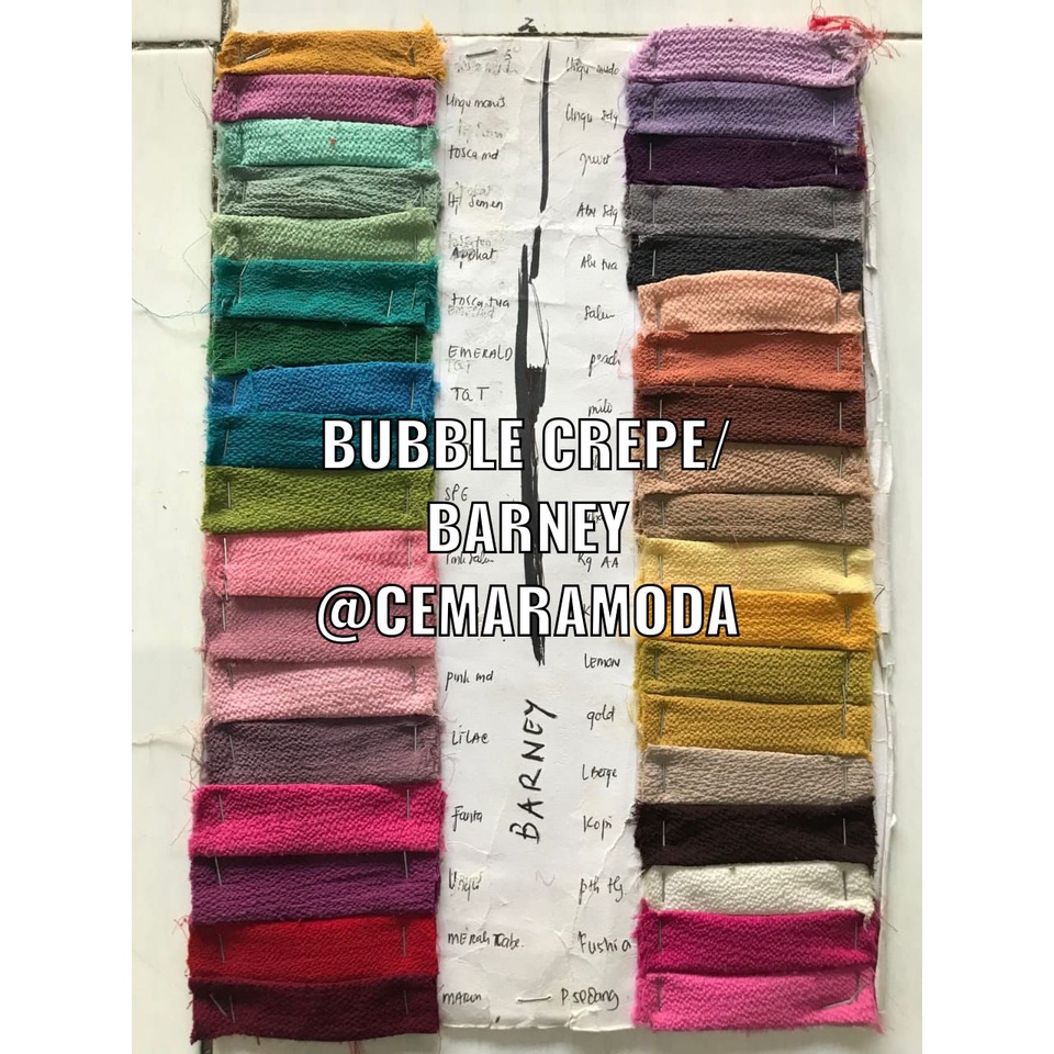 Kain Bubble Crepe / Bubble Pop PER 0.5M / Barney / Burney / Kain Pasir / Kulit Jeruk / Chiffon Bubble