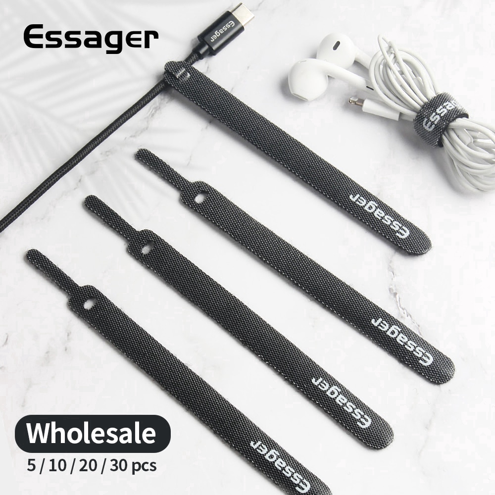 

Essager 5PCS Clip Organizer Proteksi Kabel Charger Headphone Mouse Untuk Handphone Universal