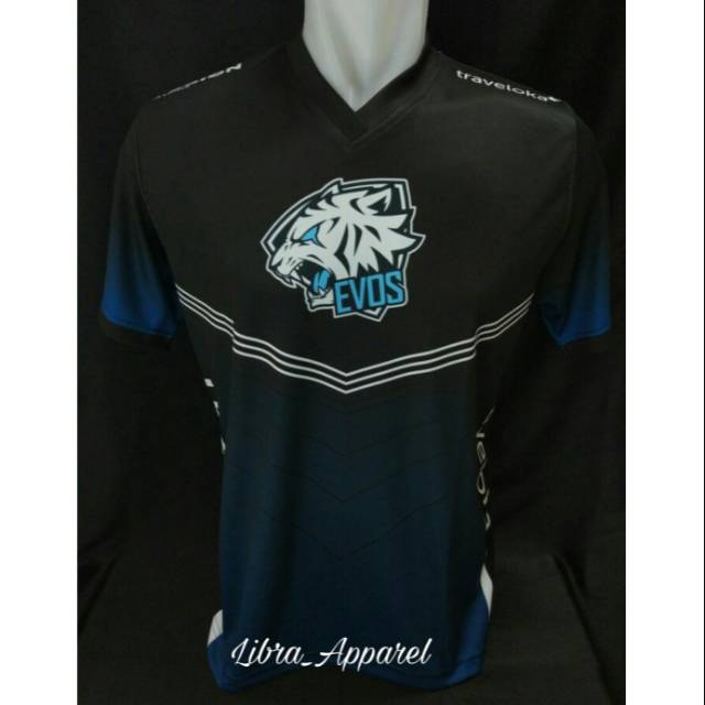 BAJU KAOS JERSEY GAMING_ESPORT EVOS 2017 UKURAN BEBAS CUSTOM DISAIN GAME FF