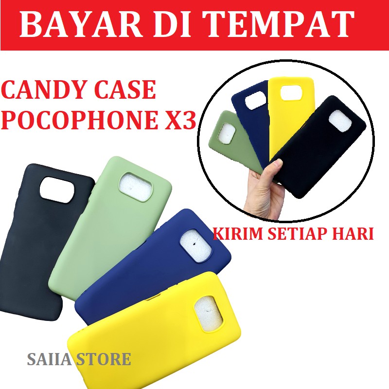 Silikon Candy Case Pocophone X3 Softcase Xiaomi Pocophone X3 NFC Silicon warna Pocophone X3 NFC