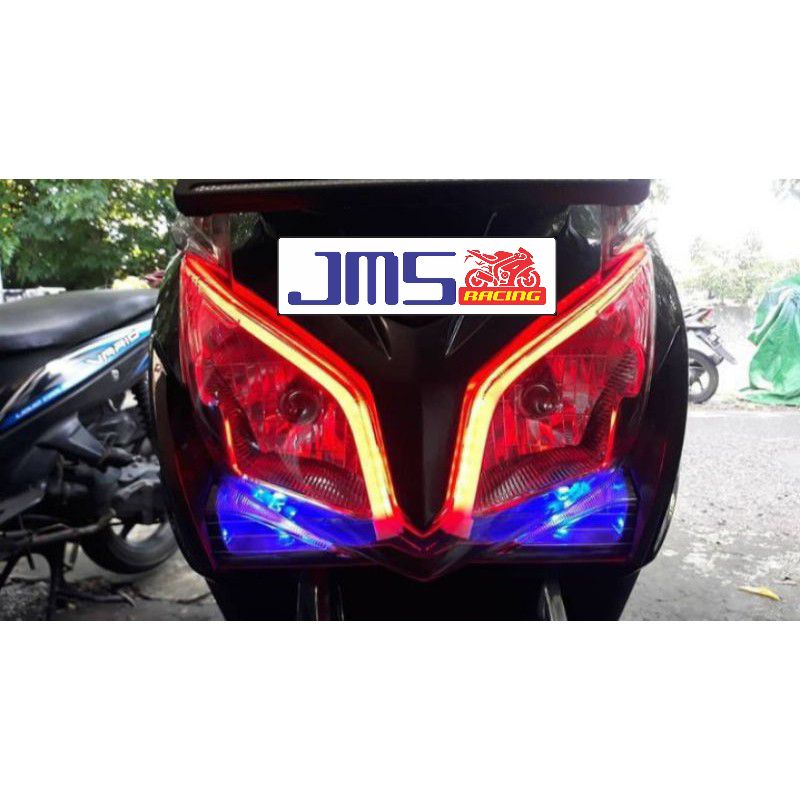 lampu alis led biru putih merah hijau 60 cm universal nmax aerox pcx ninja lexi r15 gsx vario 125/150